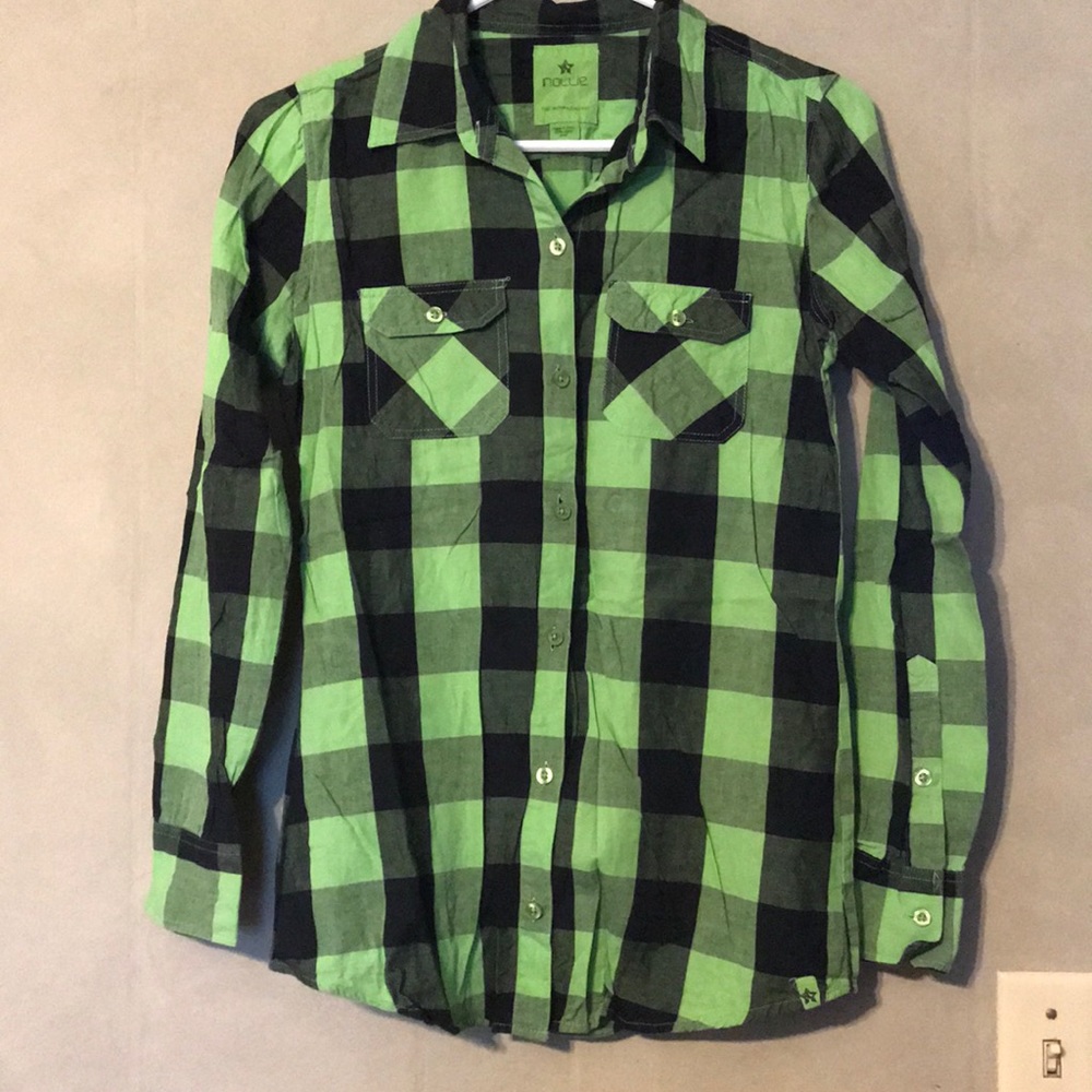 Green and black flannel